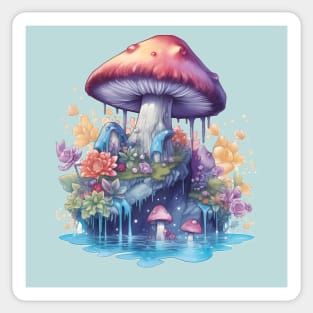 Mushroom Waterfall Sticker